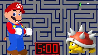 5 Minute Timer SUPER MARIO MAZE  SUPPER MAIRO GAME [upl. by Faletti]