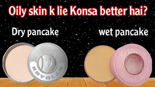 How to apply pancake for oily skinkryolan Pancake base apply krne ka tarika [upl. by Anil391]