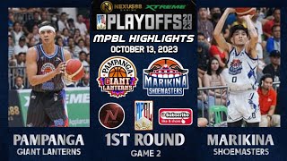 MPBL HIGHLIGHTS PAMPANGA VS MARIKINA PLAYOFFS 1ST ROUNDGAME 2 OCTOBER 13 2023 [upl. by Osnofla]