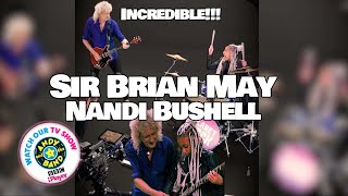 Sir Brian May jams with Nandi Bushell  Behind the Scene  CBBC  Andy and the Band Series 3 [upl. by Ahsi]