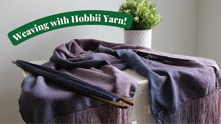 Weaving a Simple Scarf on my Ashford Rigid Heddle Loom and First Time Trying Hobbii Yarn [upl. by Ellinet]