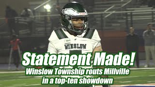 Winslow Township 35 Millville 7  Football  West Jersey Football League  Jalen Parker 4 TDs [upl. by Faux]