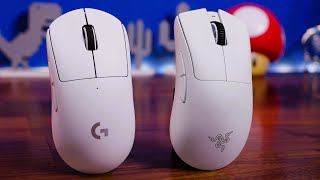 Razer Basilisk v3 Pro VS Logitech g502 x Plus White Gaming Mice Review [upl. by Ocir1]