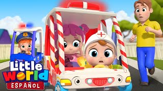 Las Ruedas de la Ambulancia Girando Van  Canciones Infantiles Para Aprender Little World Español [upl. by Chapell]