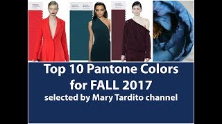 Winter 2018 Color Trends  Fall 2017 Main Colors  Top 10 Pantone Colors [upl. by Anavlys]