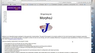 MorphoJ Tutorial 1 4ED3 Evolutionary Developmental Biology [upl. by Williams]