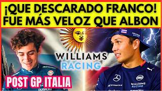 SORPRENDE LA TELEMETRÍA DE FRANCO COLAPINTO MÁS RÁPIDO QUE ALEX ALBON AL FINAL Y AVISA PARA BAKÚ F1 [upl. by Sialac]