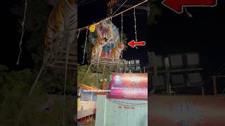 Unexpected over height crane Lifting Durga Mata Parsigutta Durga Mata 2024 youtubeshorts durgamata [upl. by Rabin589]