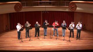 Passacaglia in C Minor JS Bach arranged for trombone octet by Hunsberger [upl. by Anhpad49]