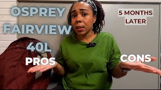 UPDATED REVIEW  NEW OSPREY FAIRVIEW 40L  PROS amp CONS REGRETS WORTH IT KDiaries Ep 14 [upl. by Molloy]