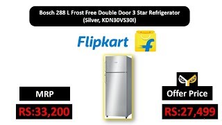 Bosch 288 L Frost Free Double Door 3 Star Refrigerator Silver KDN30VS30I [upl. by Samira822]