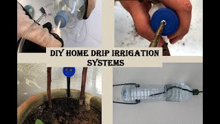 4 Self Watering Systems for your Plants ll DIY home drip irrigation system [upl. by Azilef933]