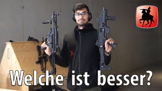 Maschinenpistolen HampK MP5 vs CZ SCORPION EVO 3  Vergleich inkl Schießen [upl. by Nolad]