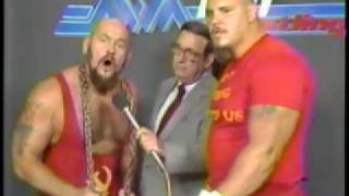 Ivan Koloff amp Krusher Khrushchev GAB 86 Promo [upl. by Alian]