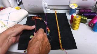 Flatlock stitch weaving in trim [upl. by Elatsyrc]