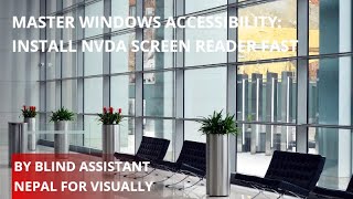 How to download and install NVDA screen reader on windows 1011 for visually impaired [upl. by Ynavoeg500]