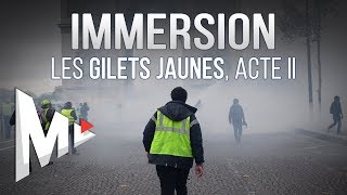 LES GILETS JAUNES ACTE II – Immersion sur les ChampsÉlysées [upl. by Holden]