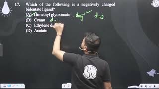 Which of the following is a negatively charged bidentate ligand [upl. by Atinele550]