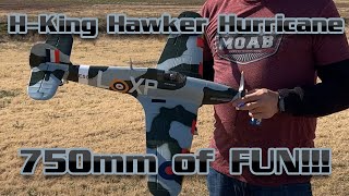 HKing Hawker Hurricane Mk IIB 750mm w6 Axis ORX Flight Stabilizer PNF Maiden flight [upl. by Ahseekat]