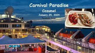 Carnival Paradise Cozumel January 25 2024 [upl. by Calondra]