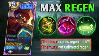 GLOBAL URANUS ABUSE THIS NEW MAX REGEN EMBLEM AND BUILD IN RANKED GAME must try [upl. by Ikairik]