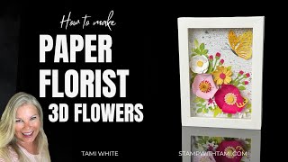 🌸 DIY 3D Paper Flowers amp Shadowbox Framed Decor Tutorial [upl. by Aldous]