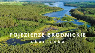 Pojezierze Brodnickie z lotu ptaka  Skarlanka spływ kajakowy  4K AERIAL DRONE [upl. by Ominoreg549]