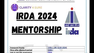 IRDAI 2024 Assistant Manager Strategy Schedule and Crash Course [upl. by Annairoc166]