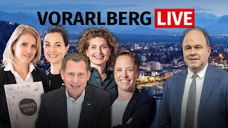 Vorarlberg LIVE mit Bernhard Heinzle Dr RümmeleWaibel Dr Gort Claudia Schwarz und Elvira Flora [upl. by Nomzzaj360]