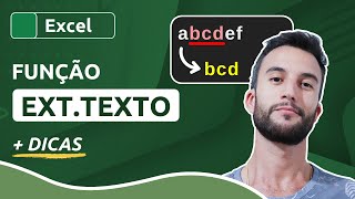 Como extrair CARACTERES com a função EXTTEXTO no Excel  dica de colagem [upl. by Roselyn]