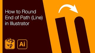 How to Round End of Path Line in Illustrator [upl. by Annoiek342]