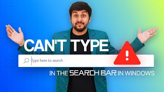 Fix Cant Type In The Search Bar In Windows 10  Keyboard Not Working In Search Bar Windows [upl. by Nasaj]