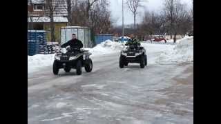 Arctic Cat Turbo diesel intercooler vs stock Race 2 [upl. by Erodeht515]