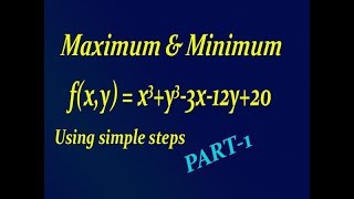 Easily solve Maximum amp Minimum values of the function good examplePART1 [upl. by Jacqueline185]