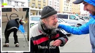 Homeless Gets 1000 For His Honesty Wallet Theft Experiment [upl. by Netsrak284]