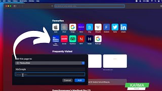 How to Add A Website  Link to Your Favorites on Mac [upl. by Inaffit863]