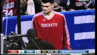 Yao Ming Injured  quotTendon Strainquot vs Wizards 11102010 [upl. by Hunsinger]