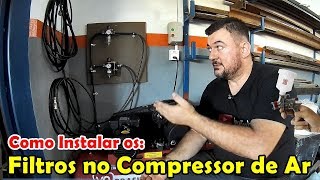 Como Fazer a Instalação Pneumática de Compressor de Ar 15 pés  150 Litros [upl. by Christal]