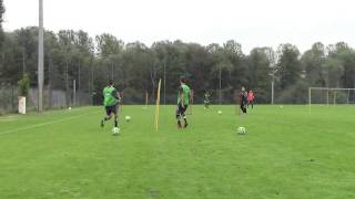 Séance entrainement football  AJ AUXERRE U19  Exercice de passe analytique [upl. by Ytsirt]