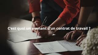 C’est quoi un avenant d’un contrat de travail [upl. by Deragon]