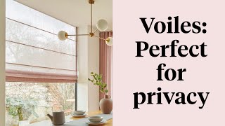 Voile Roman Blinds Sheer fabric perfect for daytime privacy [upl. by Zuleika]