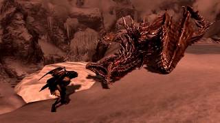 Skyrim Battles  Lord Harkon Vampire Lord vs Alduin Expert SettingsLimited [upl. by Haida]