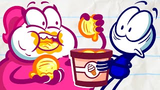 Pencilmate Gets His Just Desserts In quotIce Creamedquot  Animated Short Films  Pencilmation [upl. by Calderon]