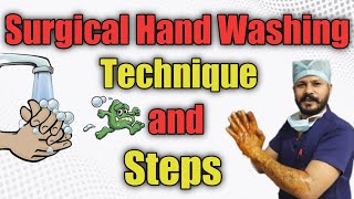 Surgical Hand Washing  Surgical Hand Washing Procedure  Surgical Hand Washing Steps in Hindi [upl. by Mloclam]