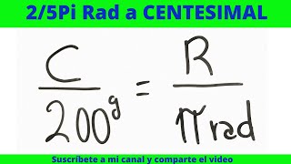 CONVERTIR RADIANES A GRADOS CENTESIMALES [upl. by Eselrahc]