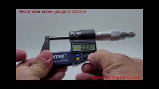 Digital micrometer screw gauge 0001mm [upl. by Mills627]