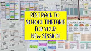 BEST Back To School TIMETABLE For Your NEW SESSION [upl. by Giacopo]