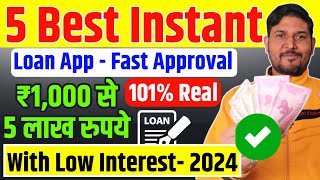 Top 5 loan apps in india with low interest  Loan App Fast Approval 2024  Personal Loan  Loan App [upl. by Aehsila275]