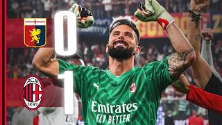 From Pulisics goal to Girouds save  Genoa 01 AC Milan  Highlights Serie A [upl. by Aleetha]