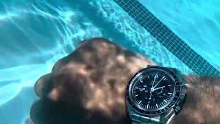 IWC aquatimer and Omega Speedmaster swimming [upl. by Ailhad]